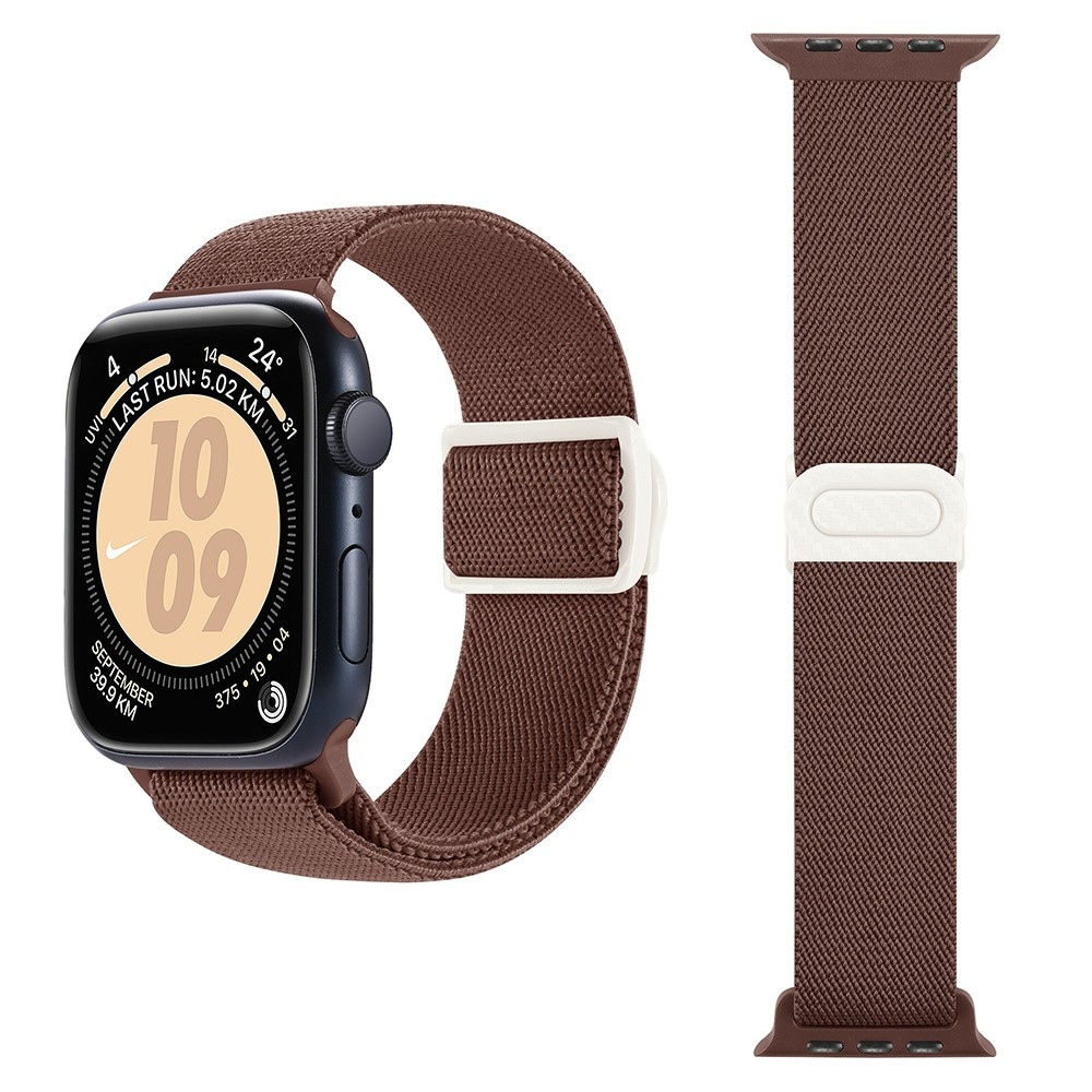 Fokozatos nejlon szíj Apple Watch Ultra/Ultra 2 49mm/SE/SE 2022/2023 44mm/9/8/7 45mm/6/5/4 44mm/3/2/1 42 mm-es Apple Watch Ultra/Ultra 2 órához - barna színű