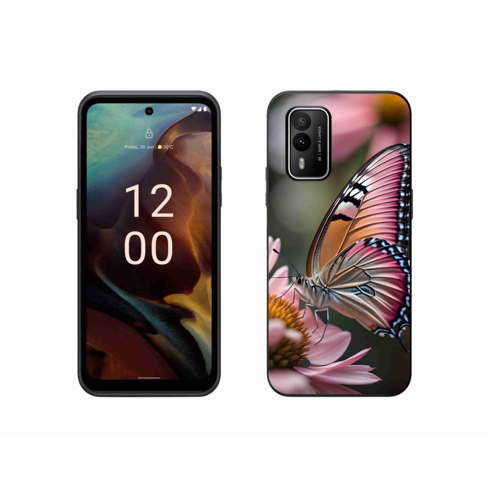 Zselés borítás mmCase a Nokia XR21 készülékhez - színes pillangó
