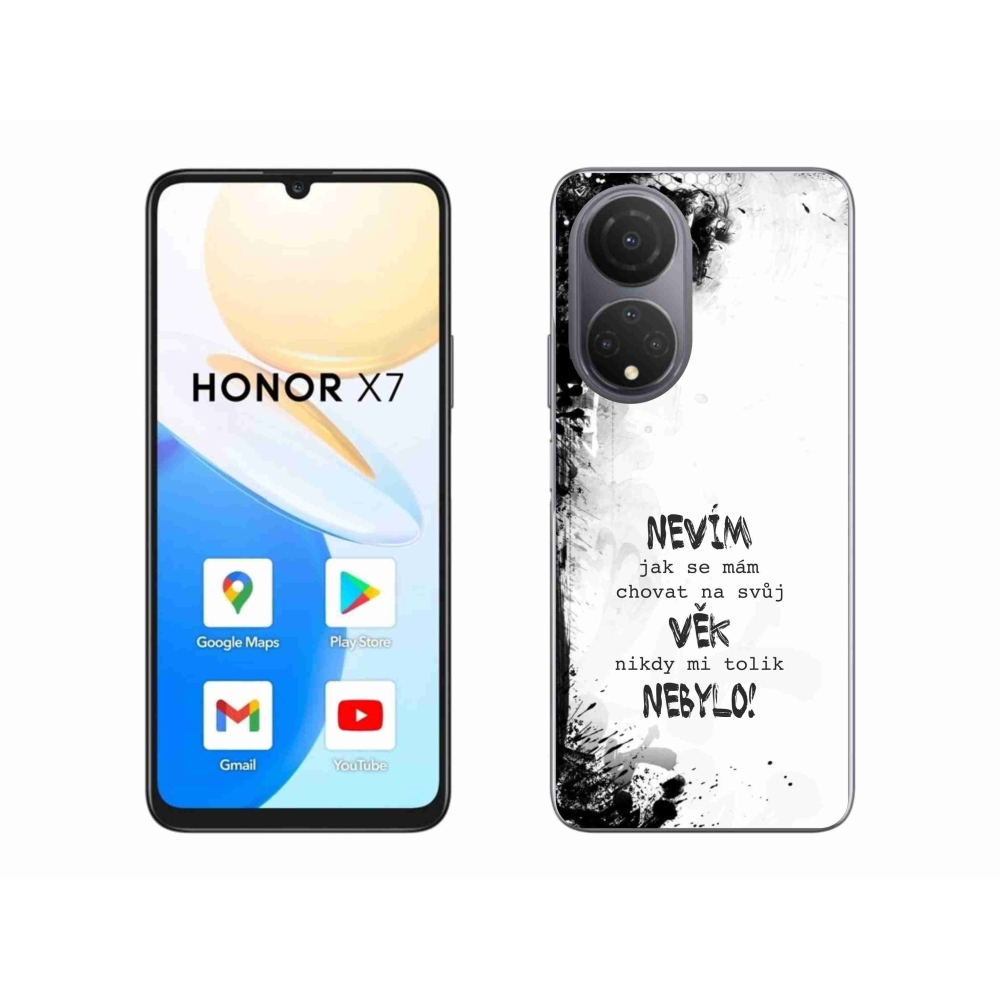 Gél borító mmCase a Honor X7 készülékhez - vicces szöveg 14 fehér háttér