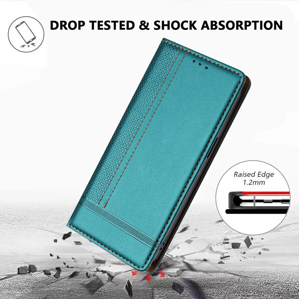 L-alakú könyvtáska Honor 400 Lite-hoz - zöld