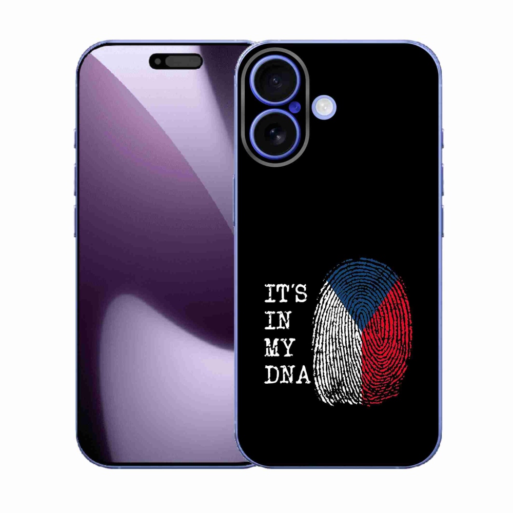 Zselés borítás mmCase iPhone 17 - zászlós ujjlenyomat fekete háttérrel