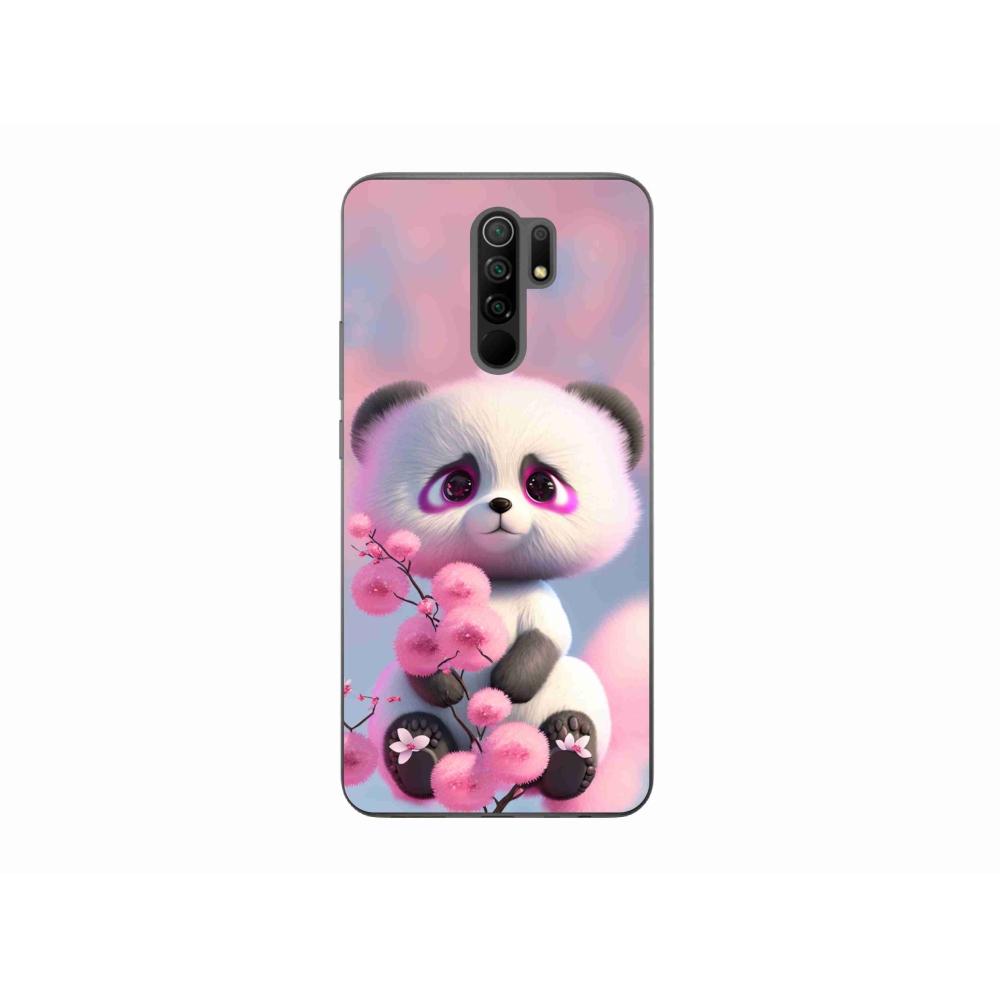 Gél borító mmCase a Xiaomi Redmi 9-hez - aranyos panda 1