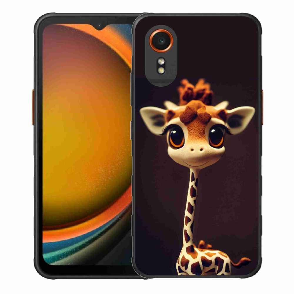 Zselés borítás mmCase Samsung Galaxy Xcover 7 - kis zsiráfhoz