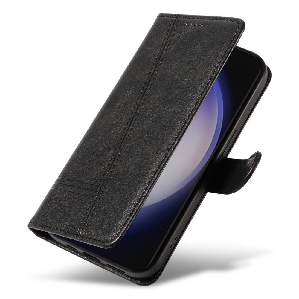 Póló alakú könyvtáska Samsung Galaxy S24+/S25+ készülékhez - fekete