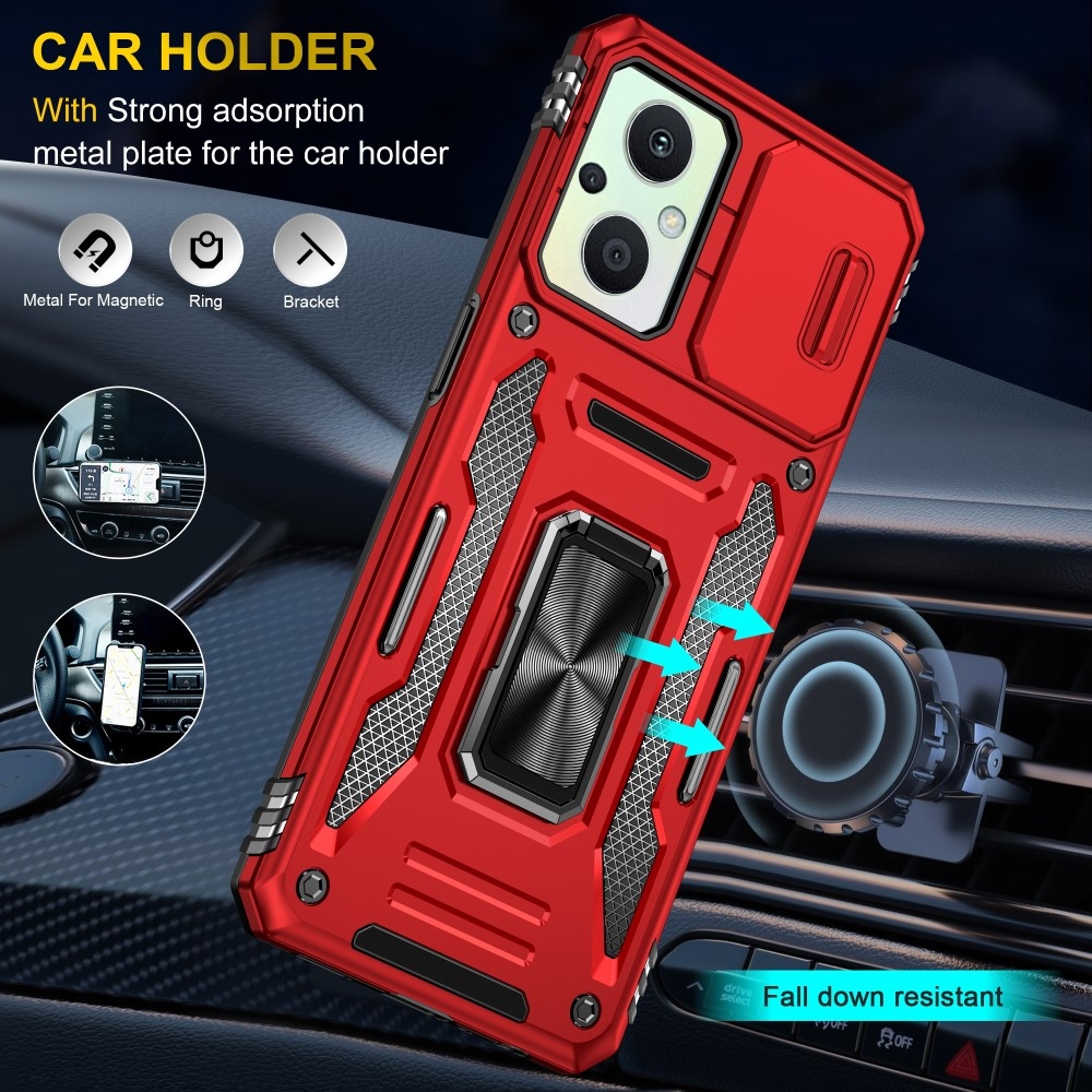 Lencseálló hibrid borítás az Oppo Reno 7 Lite 5G-n - piros színben