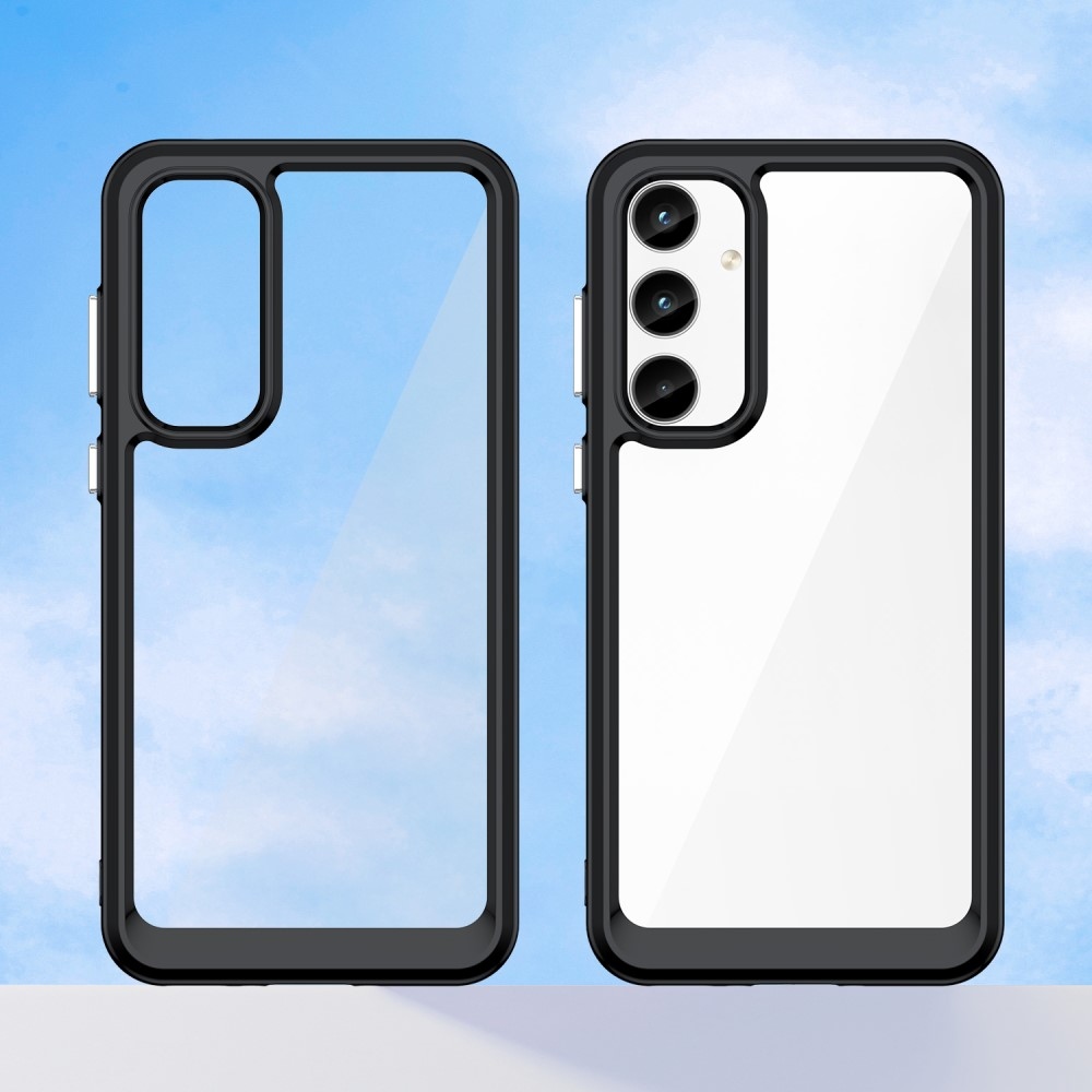 Gél tok fix hátlappal Samsung Galaxy A35 5G készülékhez - fekete