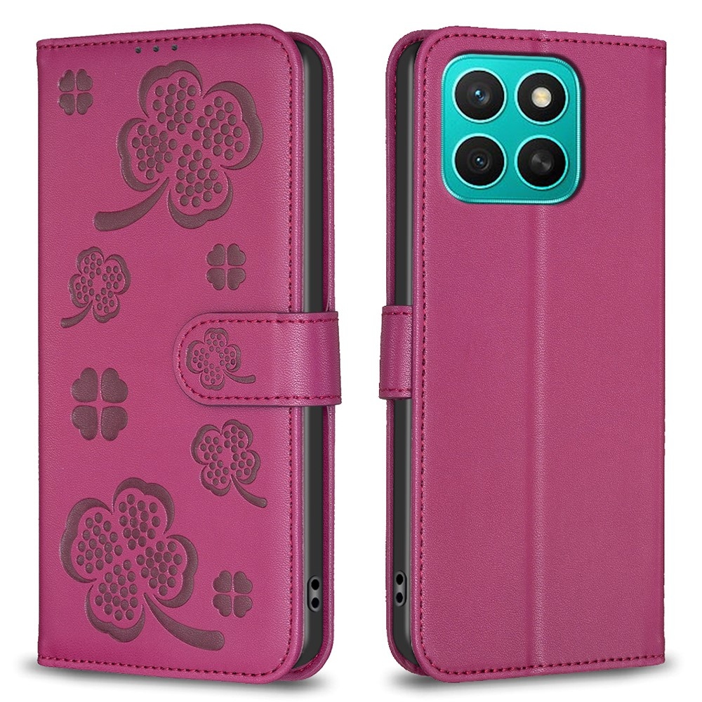 Clover könyv tok Honor X8c-hez - rózsaszínű