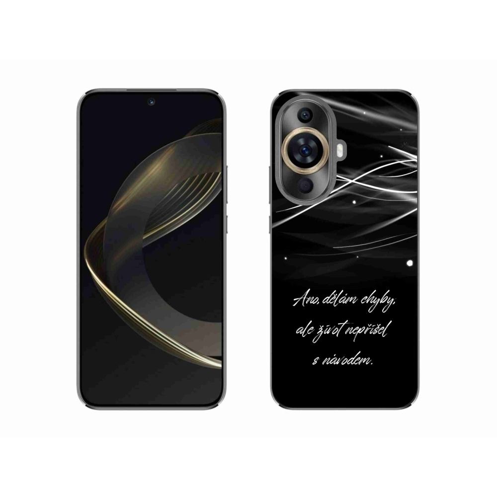 Gél borítás mmCase a Huawei Nova 11-en - idézem fekete háttérrel