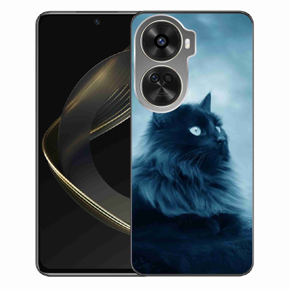 Gél tok mmCase a Huawei Nova 12 SE-hez - fekete macska 1