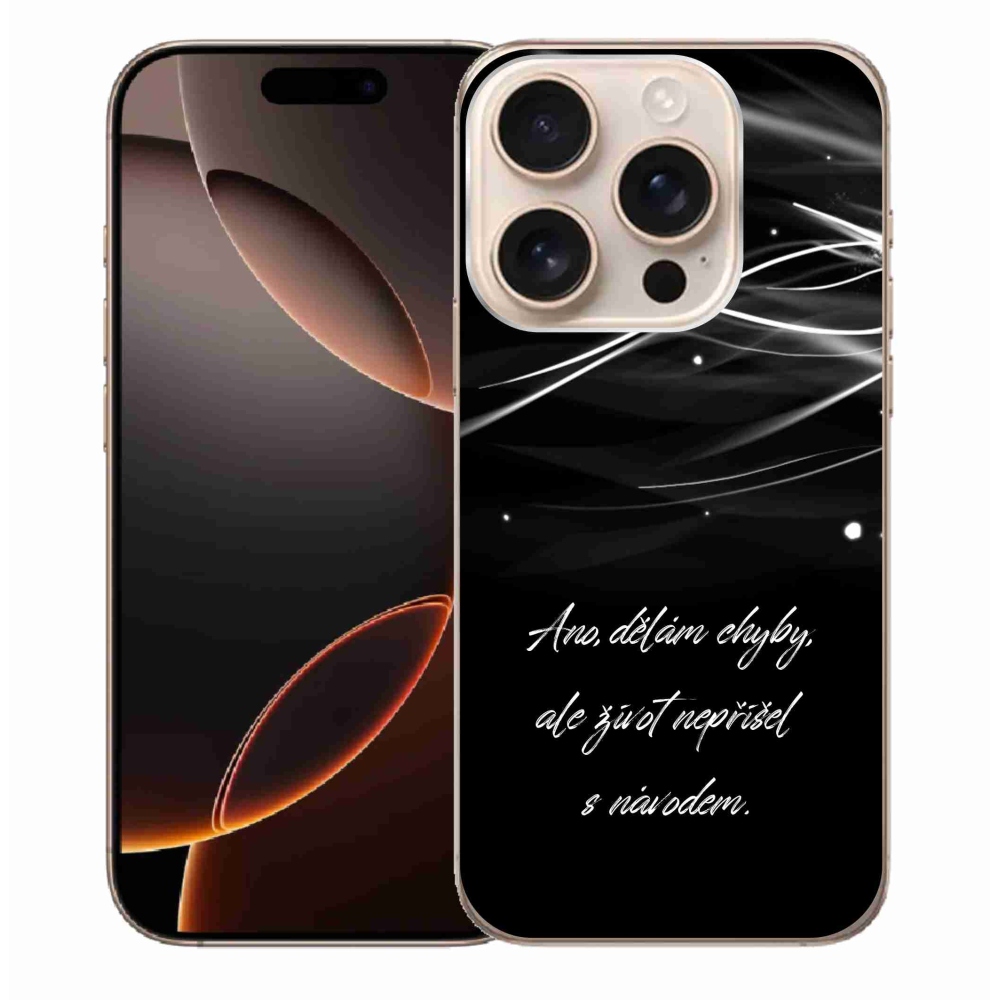 Zselés borítás mmCase iPhone 16 Pro Max készülékhez - idézőjel fekete háttér