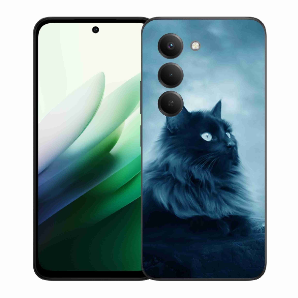 Gél borítás mmCase a Xiaomi Redmi 15 5G-hez - fekete macska 1