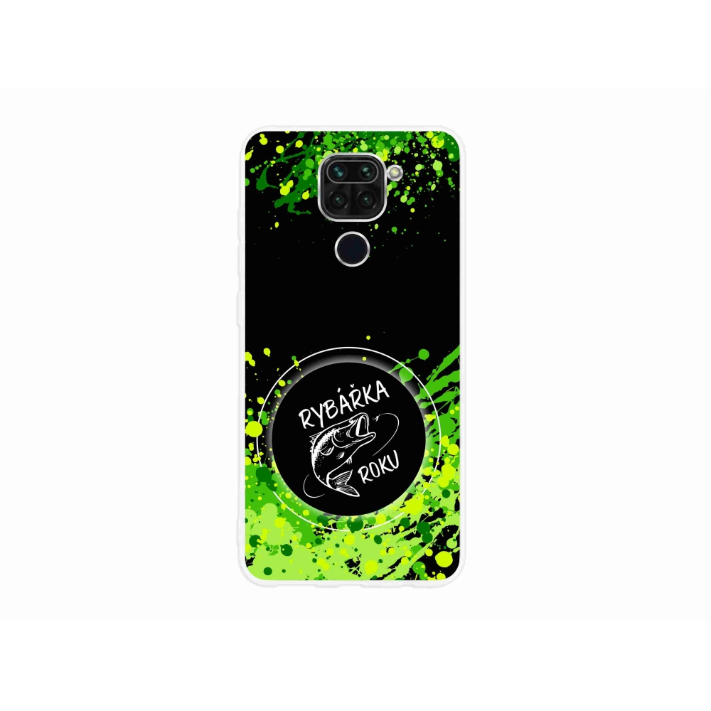 Gél borító mmCase a Xiaomi Redmi Note 9-hez - az év halászának fekete háttere