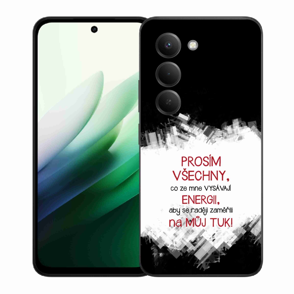 Gél borító mmCase a Xiaomi Redmi 15 5G - vicces szöveg 1 piros