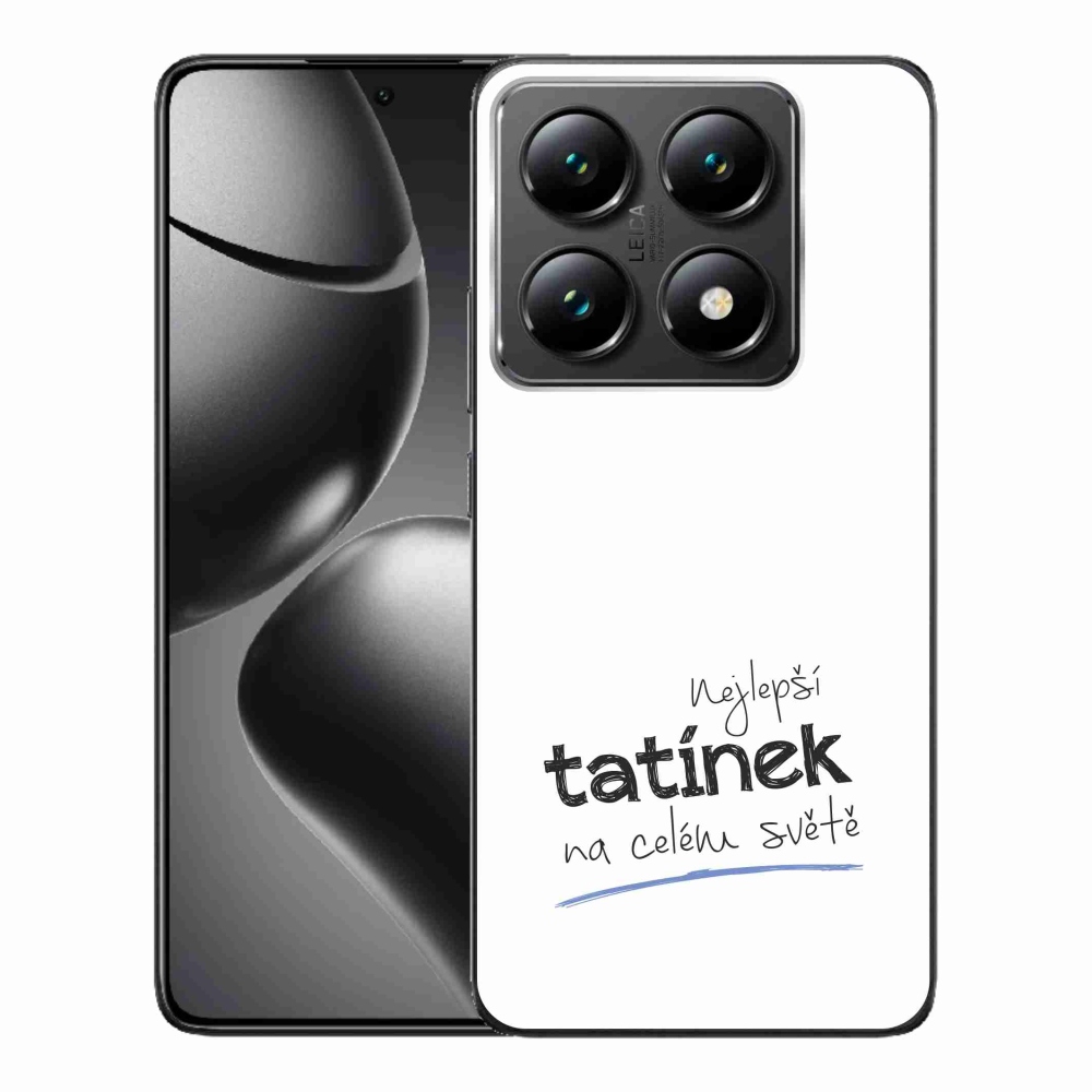 Gél borító mmCase a Xiaomi 14T Pro - legjobb apuci 4 fehér háttérrel