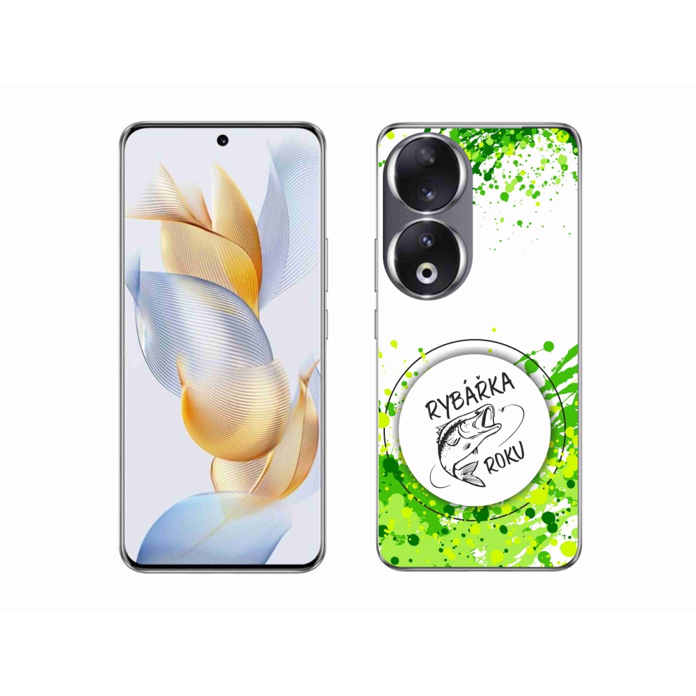 Zselés borító mmCase a Honor 90 számára - Az év horgásza fehér háttérrel