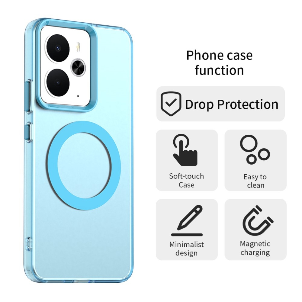 Candy zselés tok MagSafe-val a Realme 14 5G számára - kék