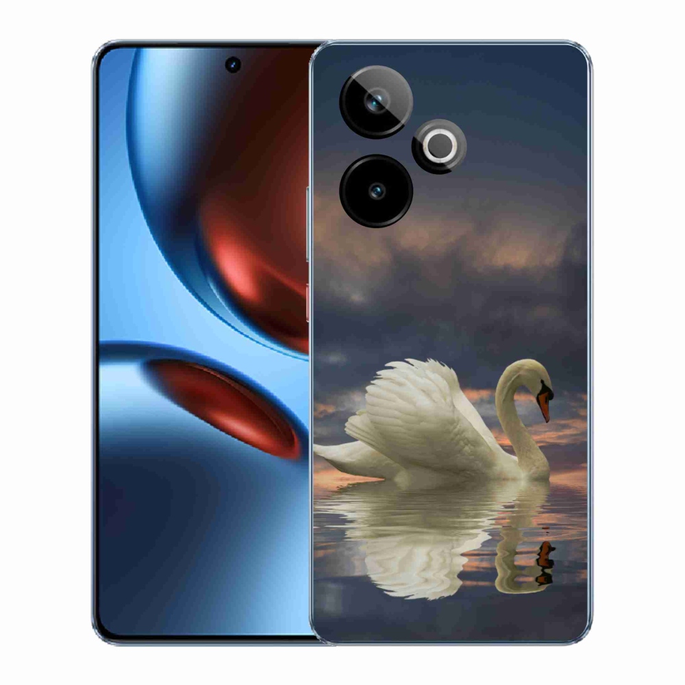 Rugalmas zselés tok mmCase képpel a Realme GT 7 5G/GT 7T 5G számára - hattyú