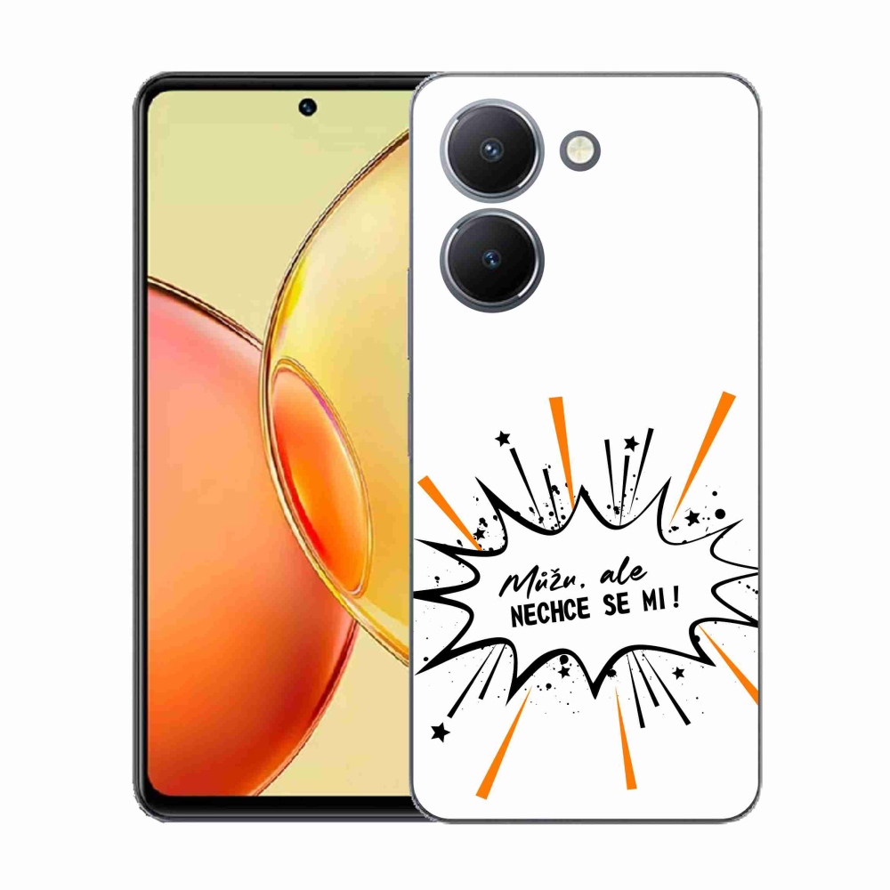 Gél borító mmCase a Vivo Y36 készülékhez - vicces szöveg 11 fehér háttér