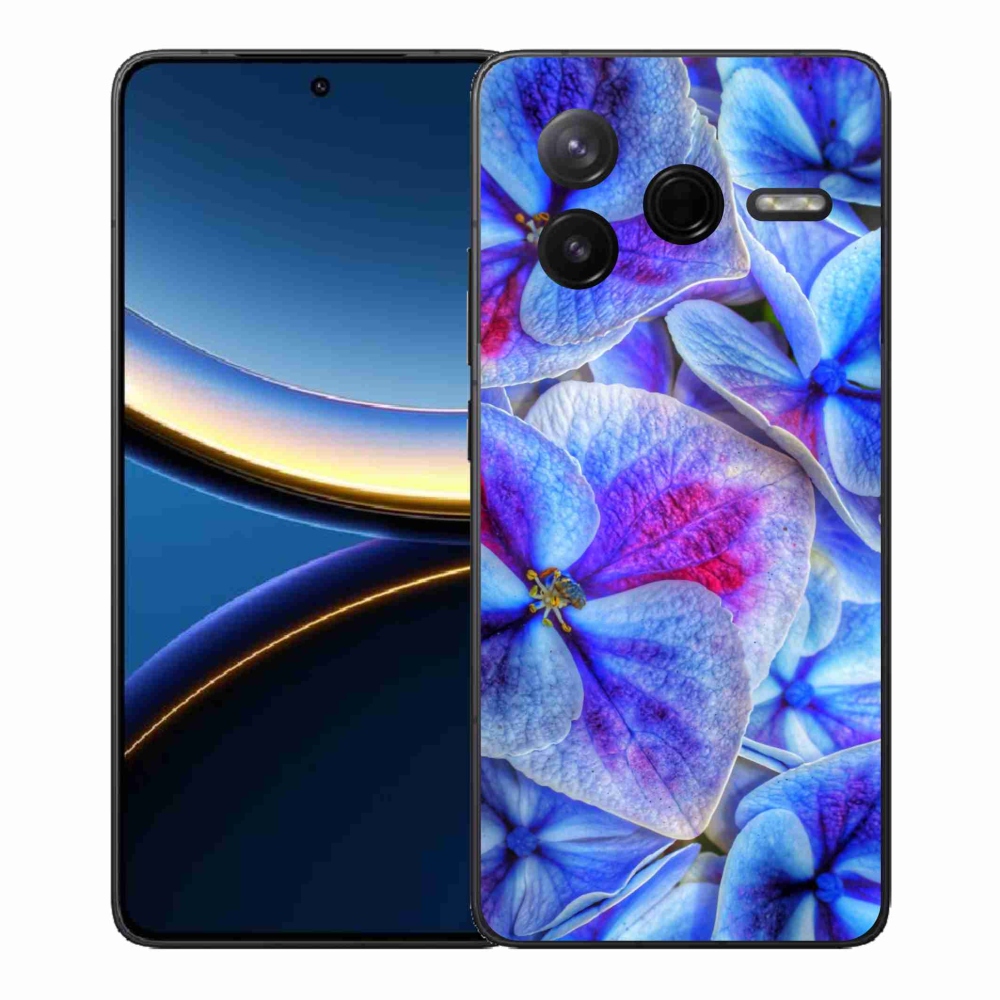 Gél borítás mmCase a Xiaomi Poco F7 Pro számára - kék virágok 1