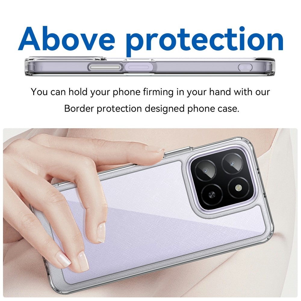 Gél tok fix hátlappal Honor X6b készülékhez - átlátszó