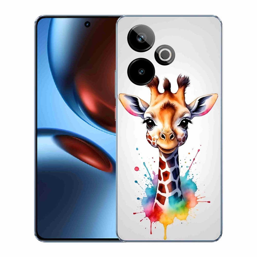 Rugalmas zselés tok mmCase képpel Realme GT 7 5G/GT 7T 5G - zsiráf 1