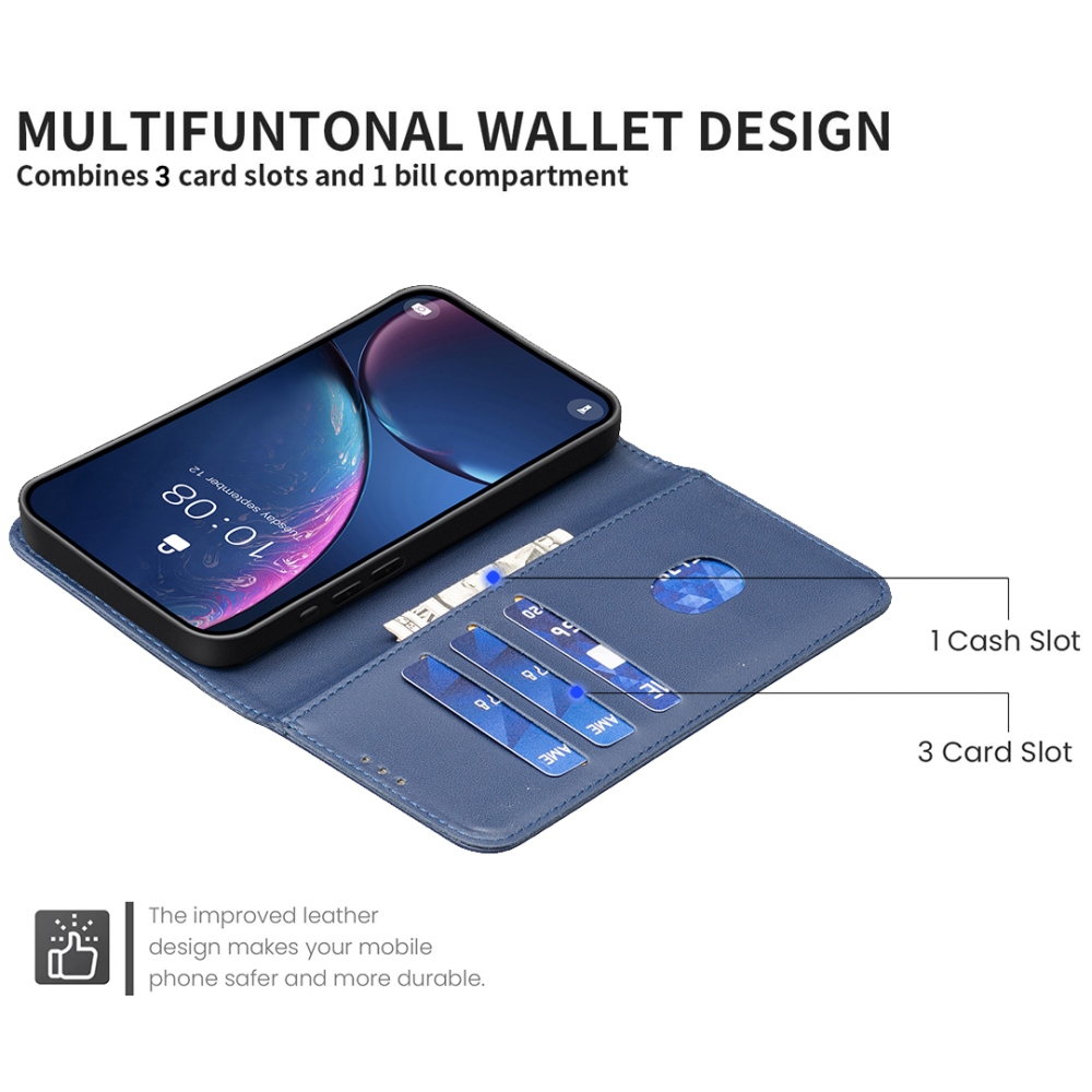 BNF könyvtáska iPhone 17 Air készülékhez - kék