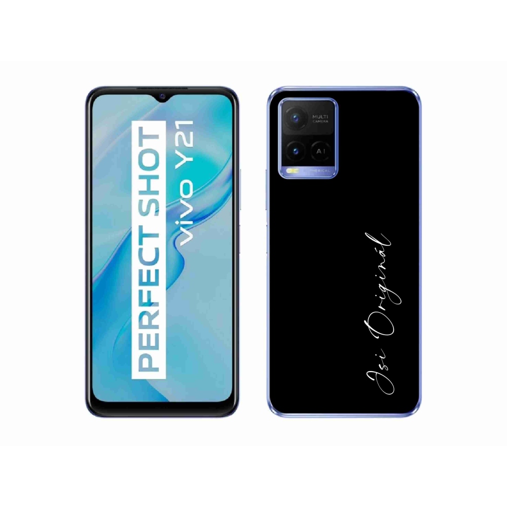 Gél borító mmCase a Vivo Y21/Y21s/Y33s - te vagy az eredeti fekete háttérrel