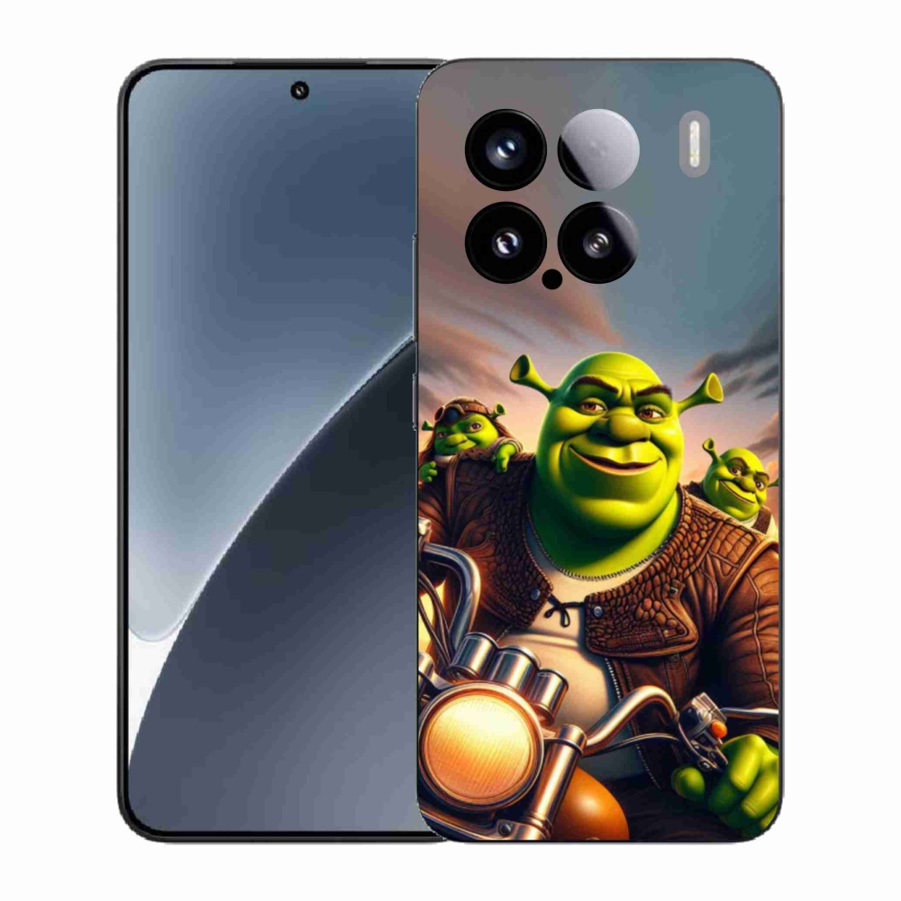 Gél borító mmCase a Xiaomi 15-öshöz - Shrek egy motorkerékpáron