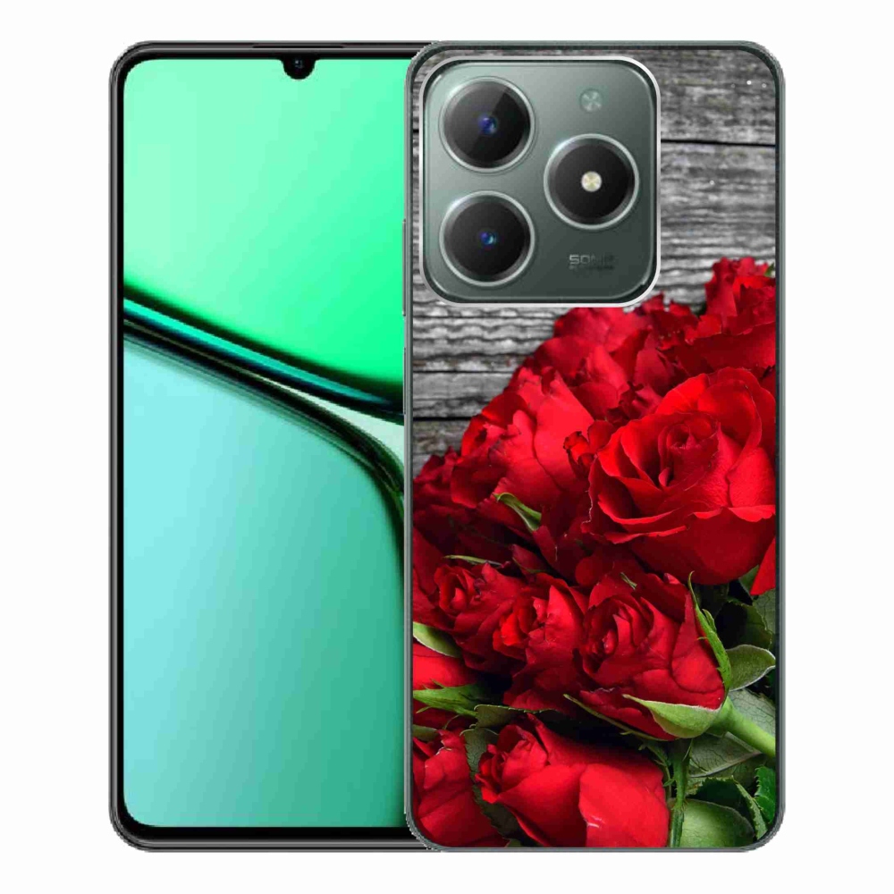 Gél borító mmCase a Realme C61 készülékhez - piros rózsa