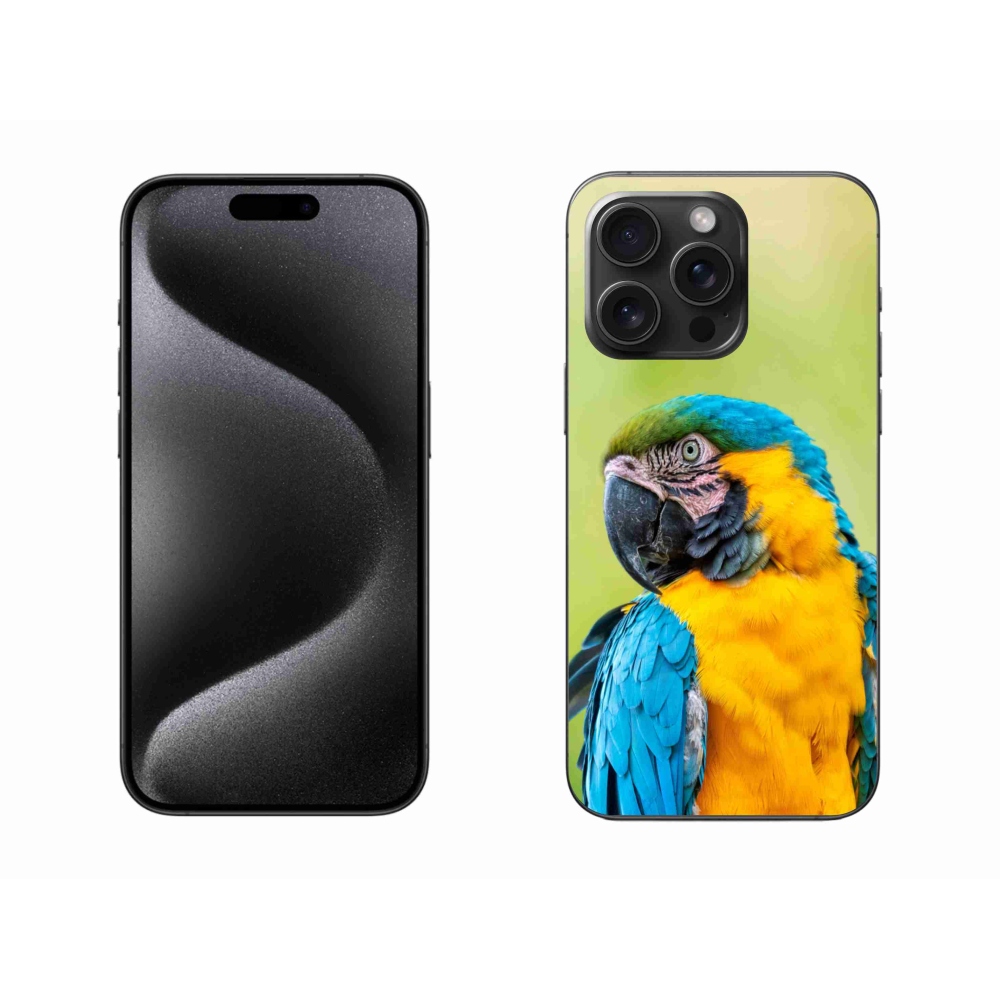 Gél tok mmCase iPhone 15 Pro Max készülékhez - papagáj ara 2