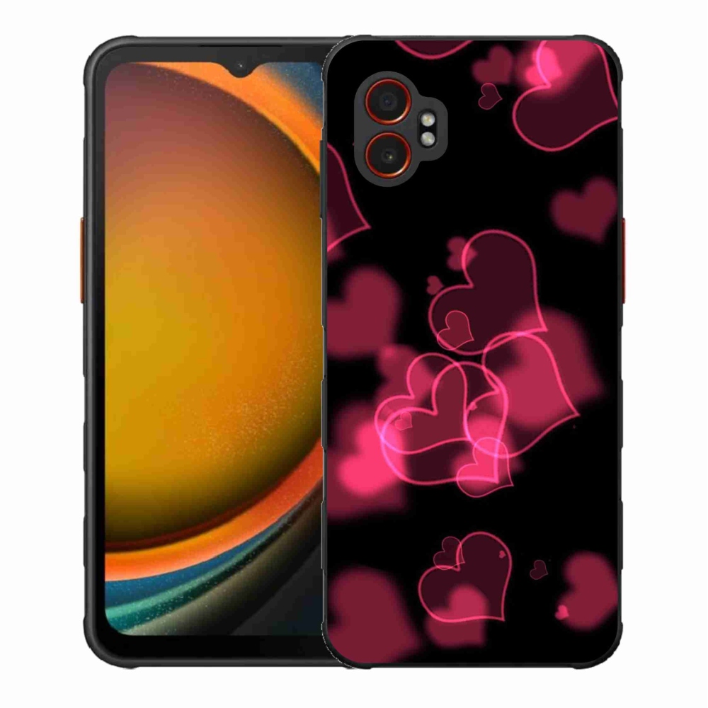 Gél védőhuzat mmCase Samsung Galaxy Xcover 7 Pro készülékhez - piros szívek