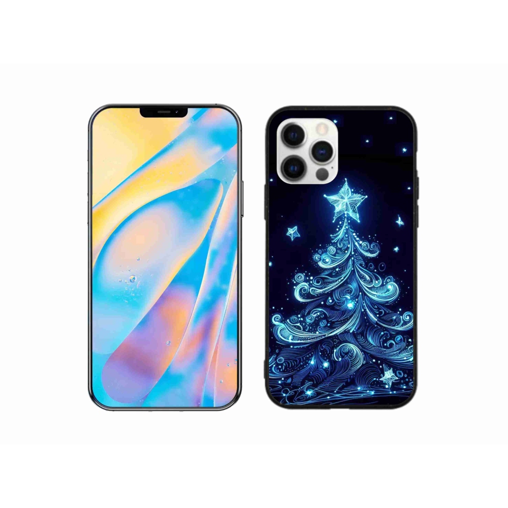 Gél borítás mmCase iPhone 12 Pro készülékhez - neon karácsonyfa 4