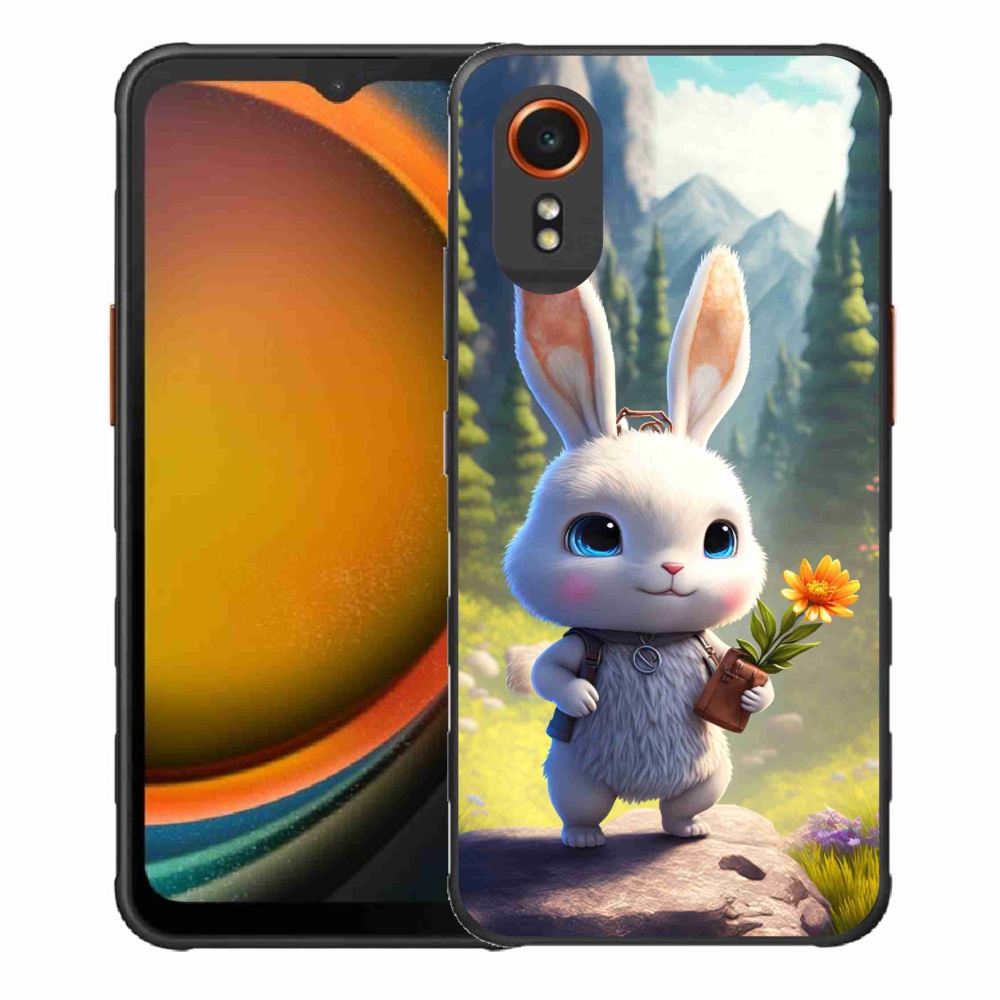 Gél borítás mmCase Samsung Galaxy Xcover 7 készülékhez - aranyos nyuszi