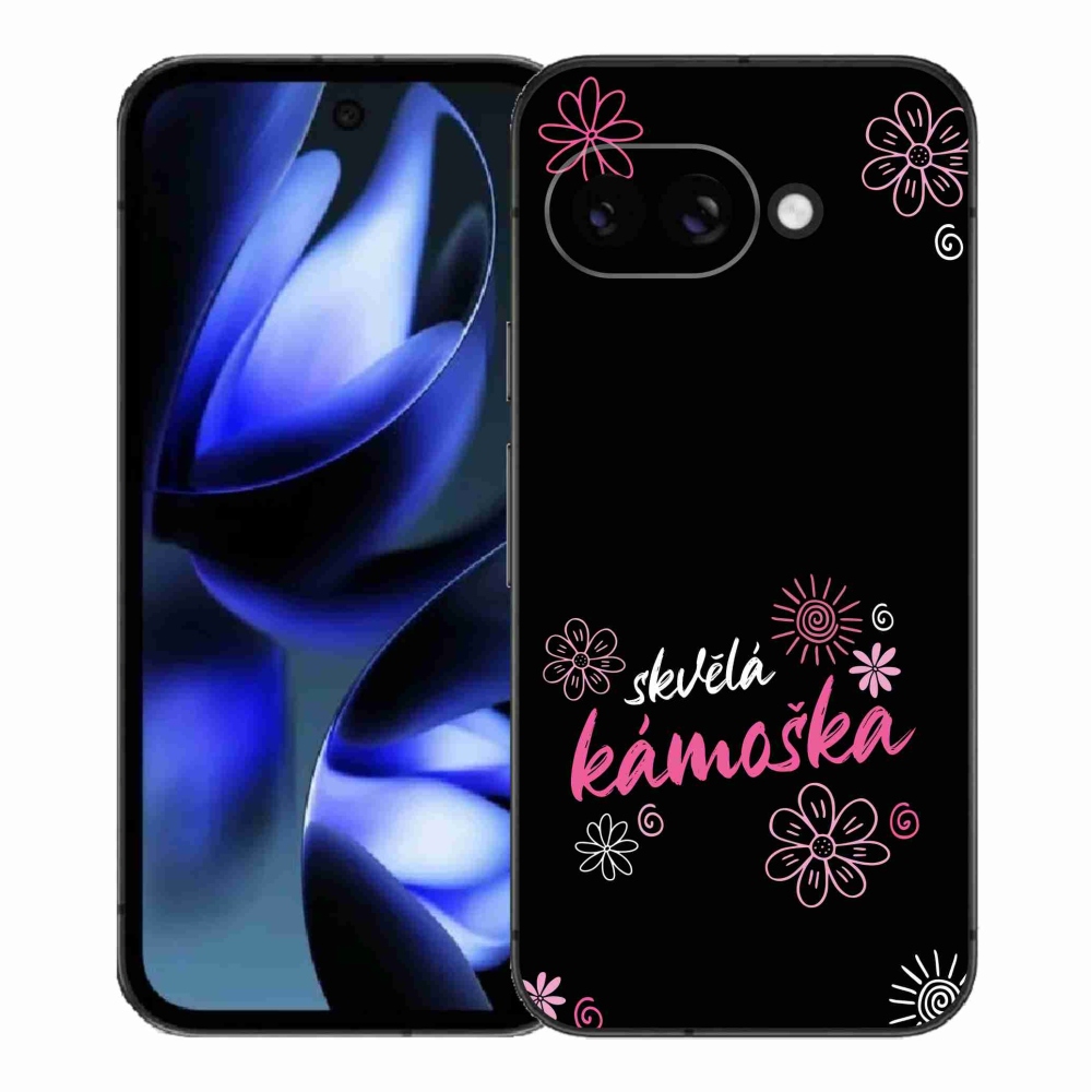 Gél borító mmCase a Google Pixel 9a - nagyszerű haver fekete háttérrel