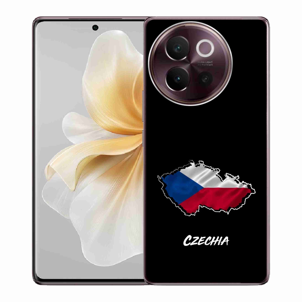 Gél borítás mmCase a Vivo V40 Lite 5G-n - Csehország fekete háttérrel