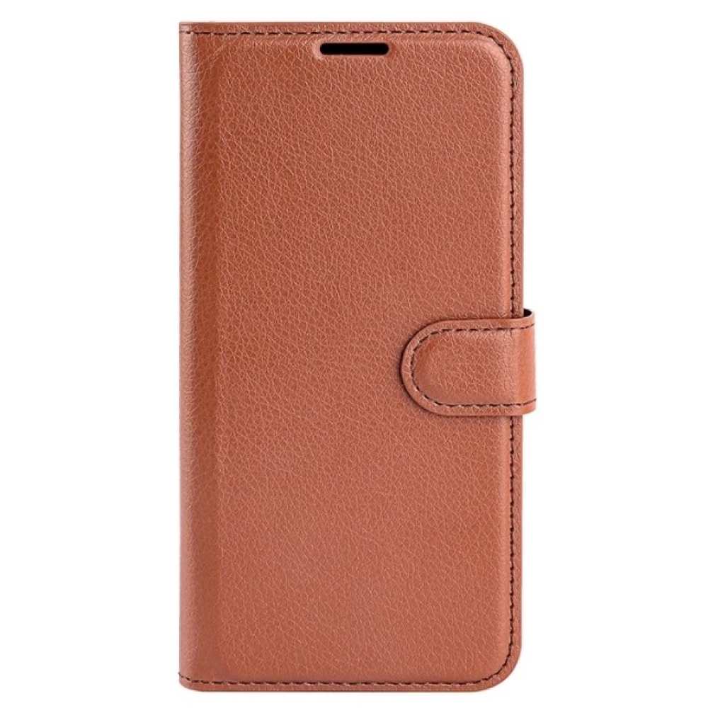 Litchi könyv tok a Xiaomi 14-hez - barna