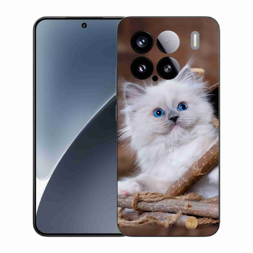 Gél borítás mmCase a Xiaomi 15-öshöz - fehér cica