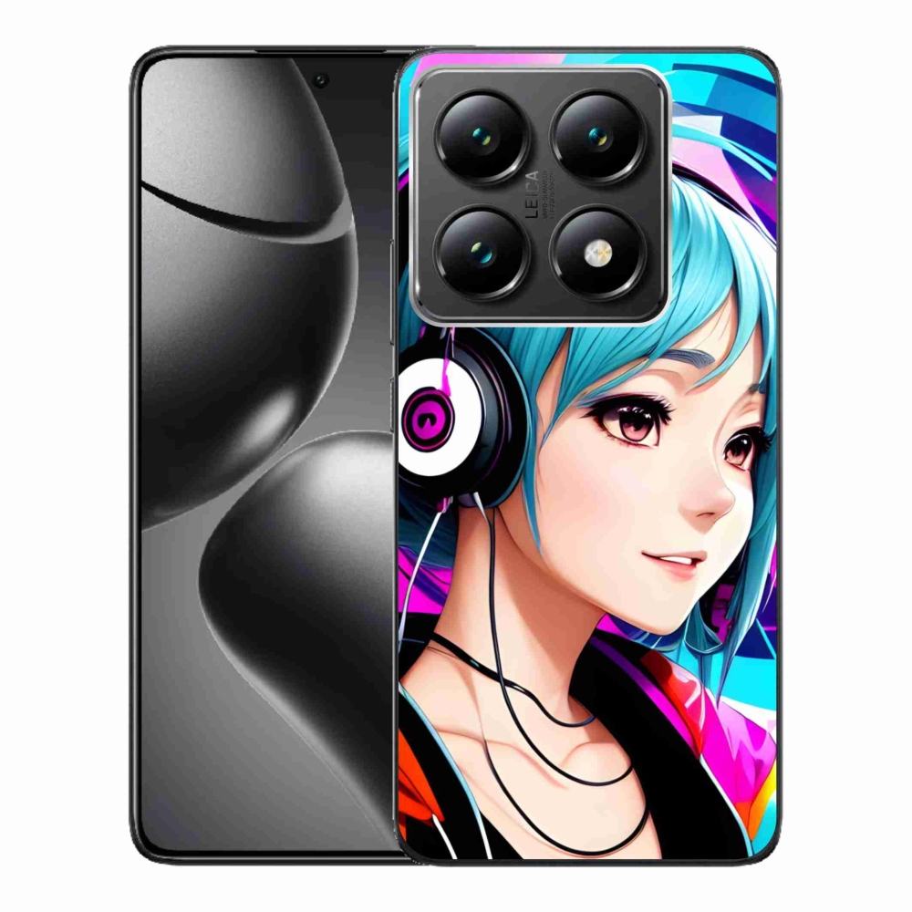 Gél borítás mmCase a Xiaomi 14T Pro - lány fejhallgatóval