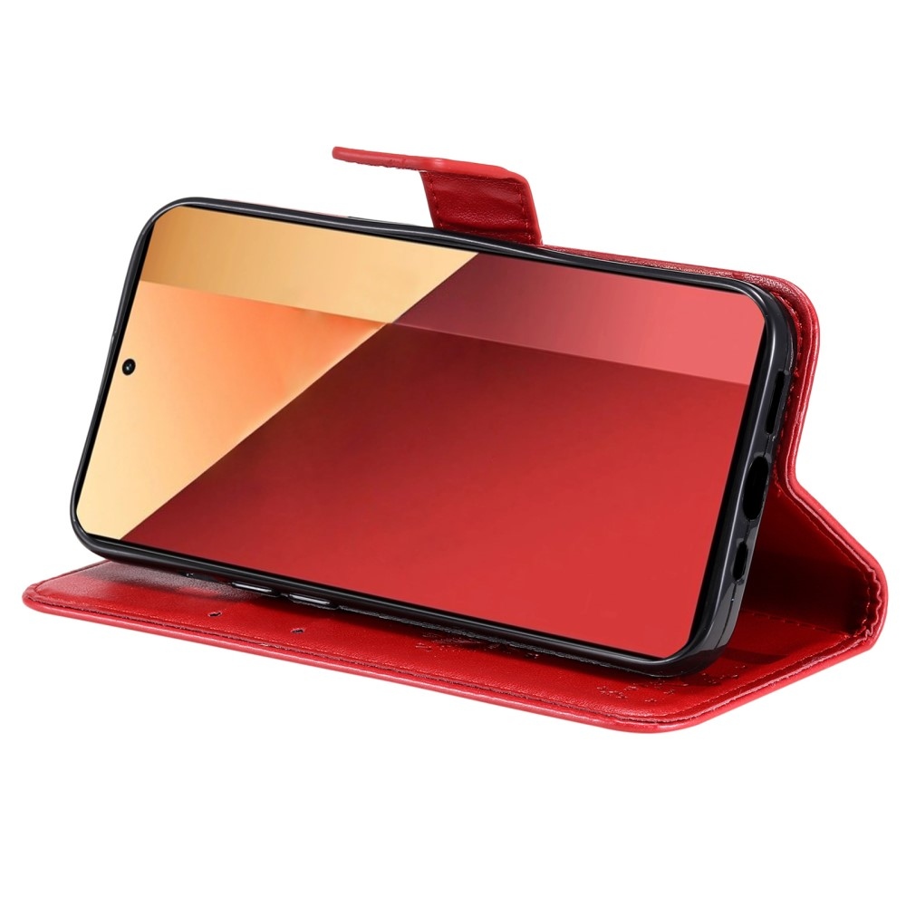 Fák könyv tokja Xiaomi Redmi Note 13 Pro 4G/Poco M6 Pro - piros