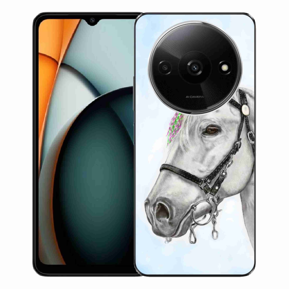 Gél borítás mmCase a Xiaomi Redmi A3-hoz - fehér ló 1