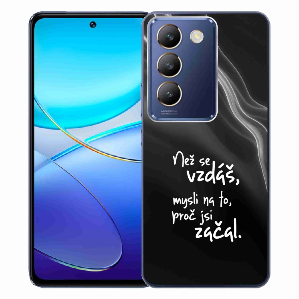 Gél borítás mmCase a Vivo V40 SE 4G/5G - idézet 2 fekete háttérrel