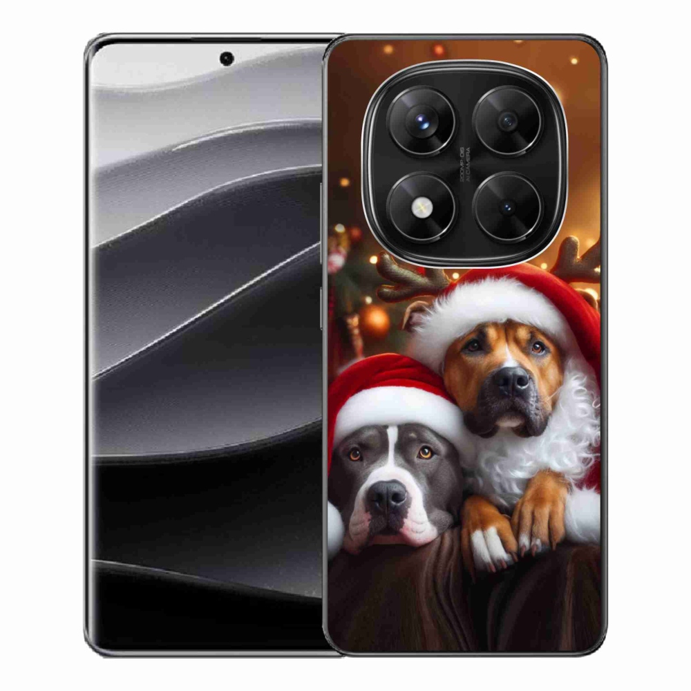 Gél borítás mmCase a Xiaomi Redmi Note 14 Pro 5G/Poco X7 5G számára - Karácsonyi kutyák