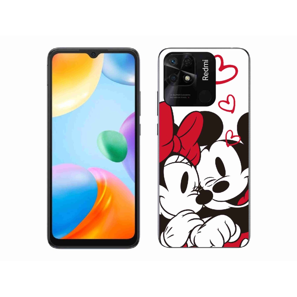 Gél borító mmCase a Xiaomi Redmi 10C-hez - minnie és mickey