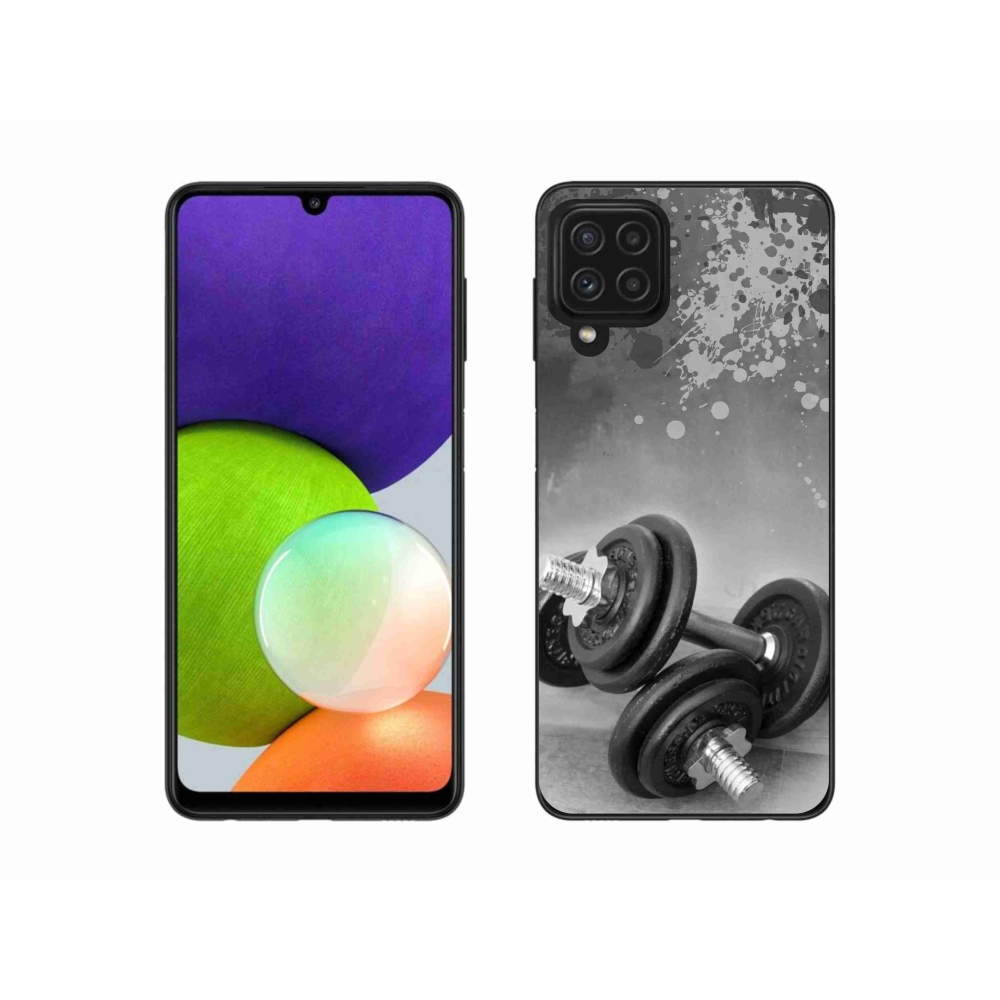 Zselés borítás mmCase Samsung Galaxy A22 4G készülékhez - súlyzók 1