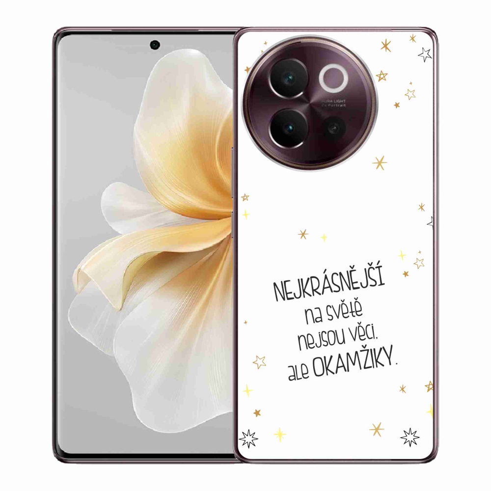 Gél borítás mmCase a Vivo V40 Lite 5G készülékre - Idézet 4 fehér háttér