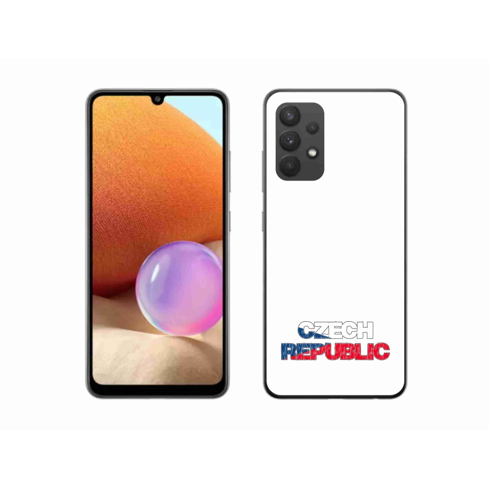 Gél borítás mmCase Samsung Galaxy A32 4G - Csehország fehér háttérrel