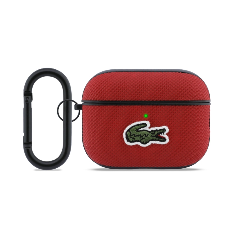 Lacoste Petit Pique Croc logós tok AirPods Pro 3-hoz, piros