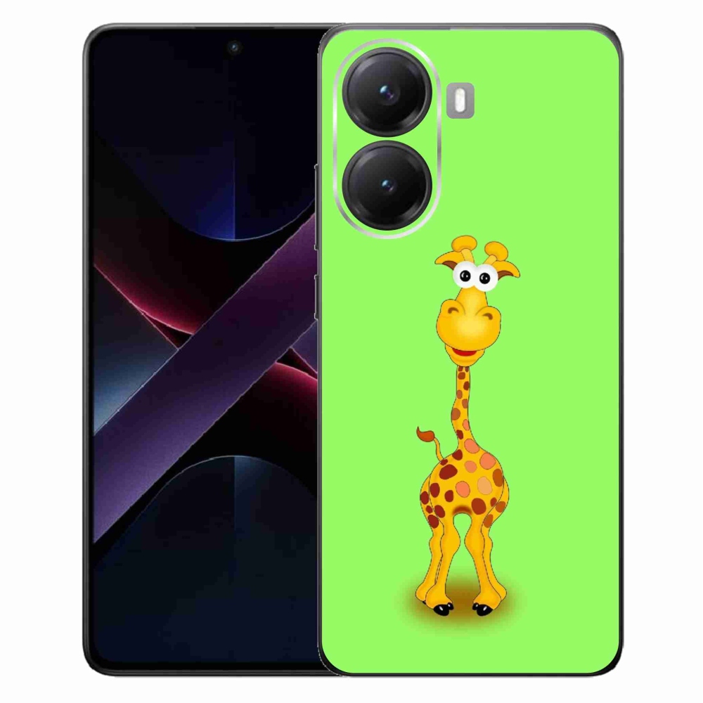 Gél borítás mmCase a Xiaomi Poco X7 Pro 5G számára - rajzfilm zsiráf