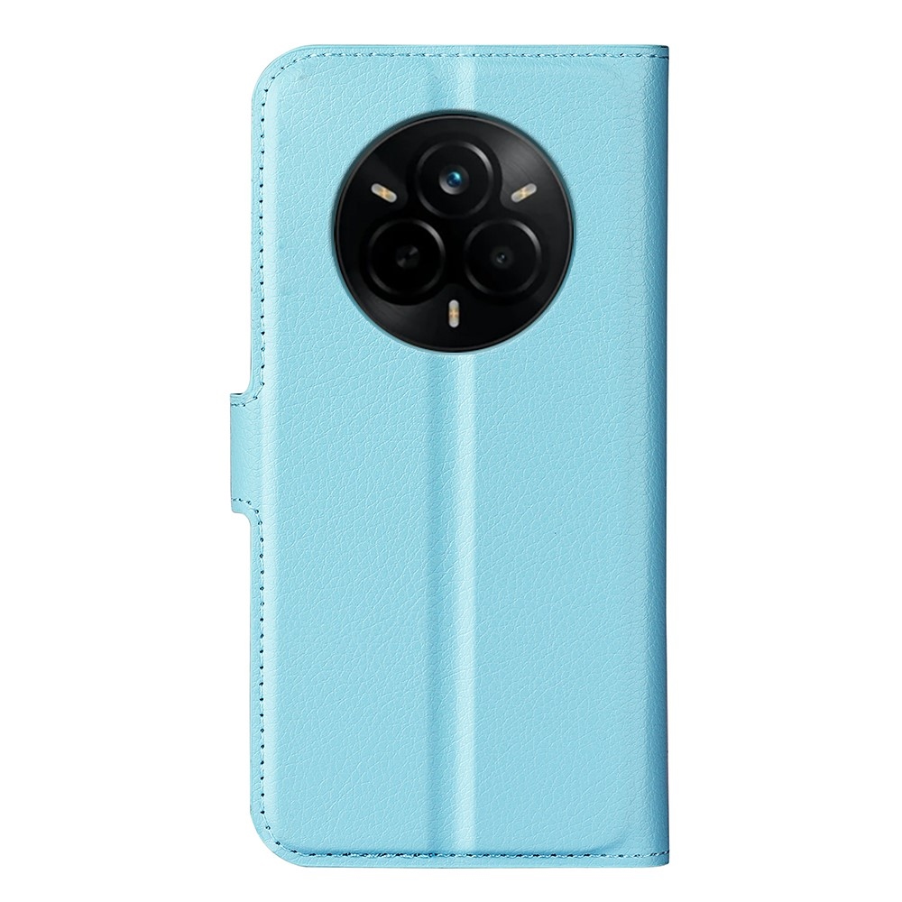 Litchi könyvtáska a Realme 14 Pro+ 5G készülékhez - kék