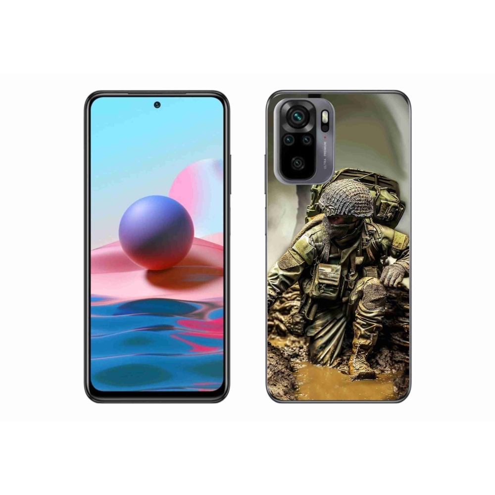 Gél borítás mmCase a Xiaomi Redmi Note 10 4G-hez - katona